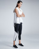 Drawstring Hooded Training Vest, White 