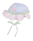 Striped Seersucker Sun Hat, Multicolor, Infant