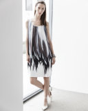 Raewyn Printed Shift Dress, White/Multi