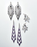 18K Lady Stardust Earrings in Ombre Purple