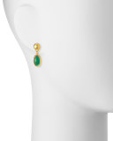 Elements Rose-Cut Emerald Drop Earrings