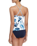 Twist-Front Tankini Swim Top, White