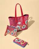 Paradise Zip-Top Wristlet, Red