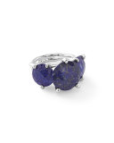 925 Rock Candy 3-Stone Ring in Lapis Doublet