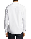 Cambridge Check-Detail Sport Shirt, White