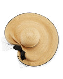 Iris Straw Hat w/ Netting, Light Brown