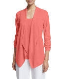 Organic Linen Angled Cardigan 