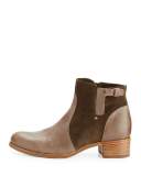 Viola Leather & Suede Bootie, Olive