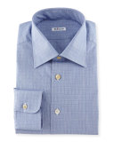 Glen Plaid Woven Dress Shirt, Blue