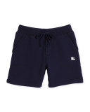 Davian Beach Sweat Shorts, Navy, Size 4-14