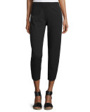 Ponte Ankle Pants, Black, Plus Size