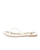 Oliver Patent Flat Thong Sandal, White
