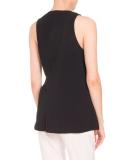 Sleeveless Crepe Wrap Top