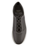 Techmerino Rubberized Sneaker, Black