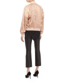 Souvenir Embroidered Bomber Jacket, Blush 