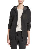 Monili-Pocket Hooded Jacket, Anthracite