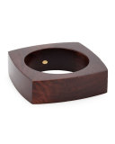 Square Wooden Bangle Bracelet