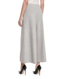 Nixie Pleated Cropped Wide-Leg Pants, Gray