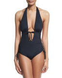 Brena Plunge-Neck One-Piece Swimsuit