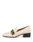 Peyton Web Square-Toe Loafer, Cream 