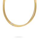 Masai 18K Yellow Gold Two-Strand Necklace with Diamond Stations