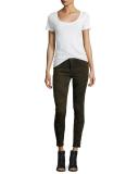 Krista Ankle Skinny Jeans, Camo Olive