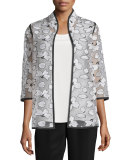 Magnolia Organza 3/4-Sleeve Jacket 