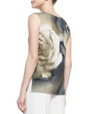 Watercolor Rose Tank, Plus Size