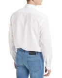 Textured Solid Sport Shirt, White