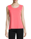 Scoop-Neck Tank, Vivid Coral, Petite