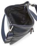 Le Foulonné Flat Crossbody Bag, Navy