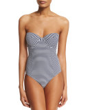 Striped Bandeau One-Piece Swimsuit