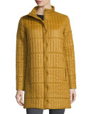 Quilted Nylon Knee-Length Coat