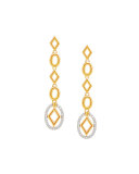 Affinity Long Oval and Diamond Element Earrings