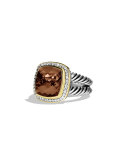 Albion Ring with Smoky Quartz, Diamonds, and Gold