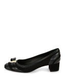 Fosca Striped 40mm Pump, Nero