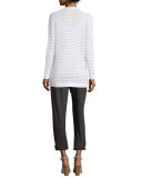 Boucle Shaped Cardigan, White 