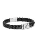 Black Caviar Medium Diamond Station Bracelet, 9mm 