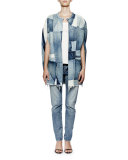 Slim-Leg Boyfriend Jeans, Denim Blue