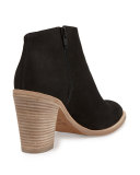 Easton Asymmetric Nubuck 85mm Bootie, Black