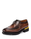 Lace-Up Leather Oxford, Brown