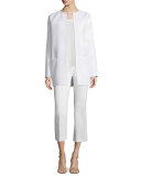 Maureen Ribbed Topper Jacket, White