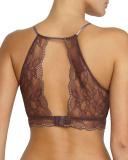 Saskia Lace Halter Bralette, Chestnut