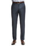 Trofeo Flat-Front Trousers, Blue