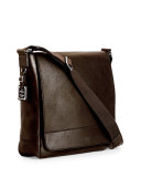 North/South Leather Messenger Bag