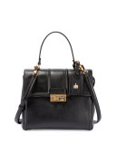 Jiji Small Top-Handle Satchel Bag, Black