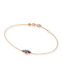Protect Me 14K Rose Gold & Sapphire Evil Eye Bracelet