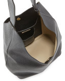 Perry Leather Hobo Bag, Black