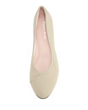 Felicity Stretch Fabric Envelope Wedge, Beige