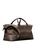 Large Leather Carryall Duffle Bag